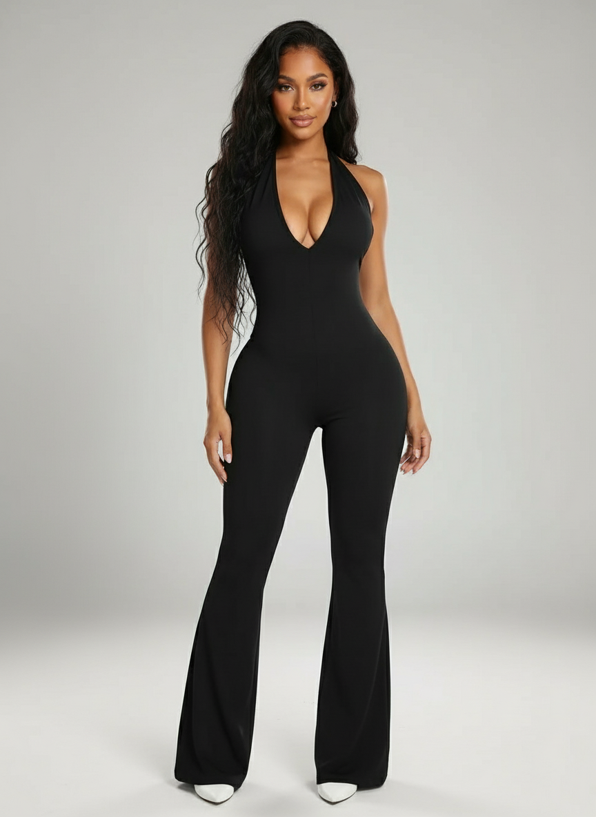 Halter Flare Jumpsuit